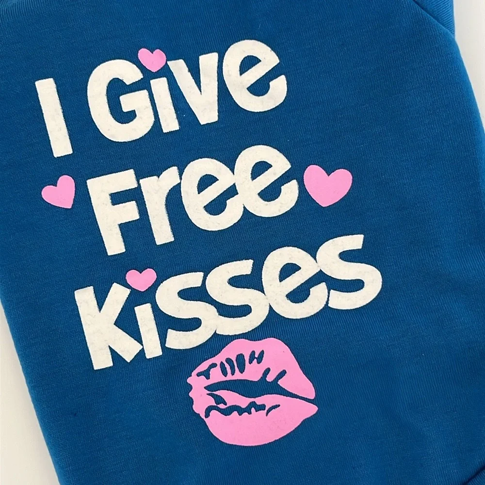 I Give Free Kisses Pet Shirt, New
